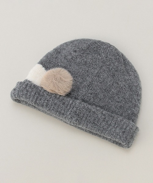 Love&Peace&Money（ラブアンドピースアンドマネー）の「ウサギ帽子（ニットキャップ/ビーニー・キッズ・グレー/ベージュ・L(52-56cm)/M(48-52cm)）」の9枚目の写真