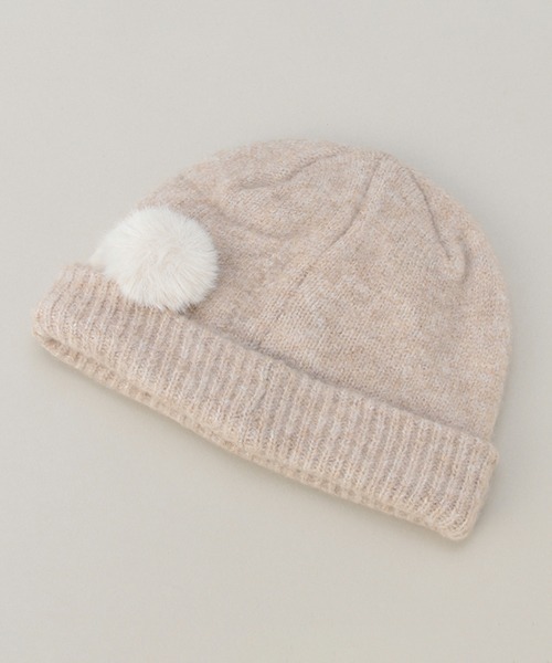 Love&Peace&Money（ラブアンドピースアンドマネー）の「ウサギ帽子（ニットキャップ/ビーニー・キッズ・グレー/ベージュ・L(52-56cm)/M(48-52cm)）」の5枚目の写真