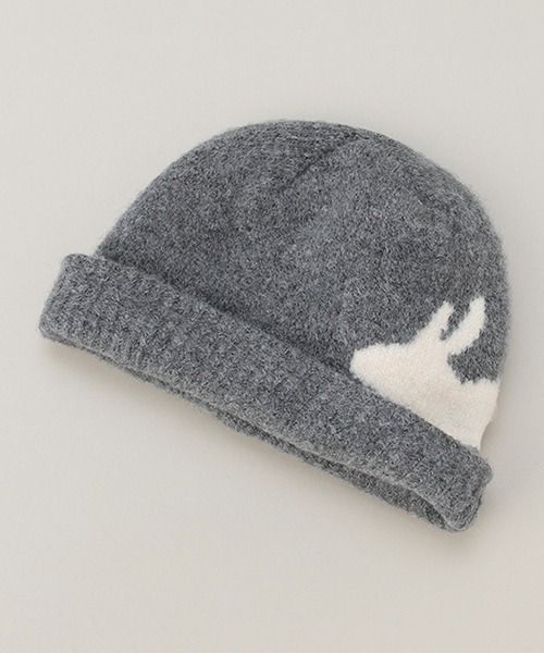 Love&Peace&Money（ラブアンドピースアンドマネー）の「ウサギ帽子（ニットキャップ/ビーニー・キッズ・グレー/ベージュ・L(52-56cm)/M(48-52cm)）」の10枚目の写真