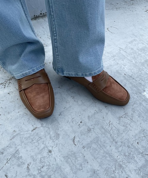 URBAN RESEARCH DOORS（アーバンリサーチドアーズ）の「スエードコンビローファー（ローファー・レディース・ブラック/ブラウン系その他・36/38/37）」の5枚目の写真