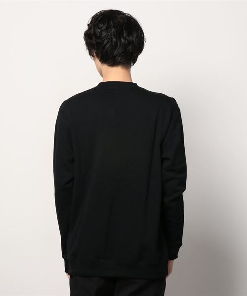 STUD MUFFIN(スタッドマフィン)の「STUD MUFFIN/スタッドマフィン/ボアアプリ LSカットソー(スウェット・メンズ・ブラック/グレー・2/3/4)」の4枚目の写真