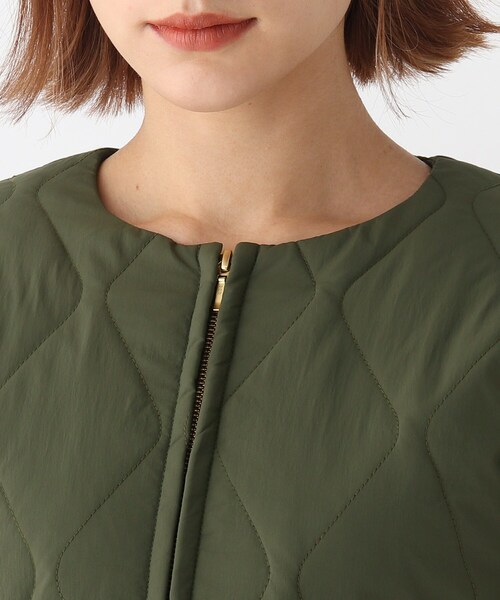 AG by aquagirl（エージーバイアクアガール）の「◆CASHPAD(R) ノーカラーキルティングコート【WEB限定サイズ】（ノーカラーコート・レディース・ライトベージュ/カーキ/ブラック・38/36/40）」の8枚目の写真