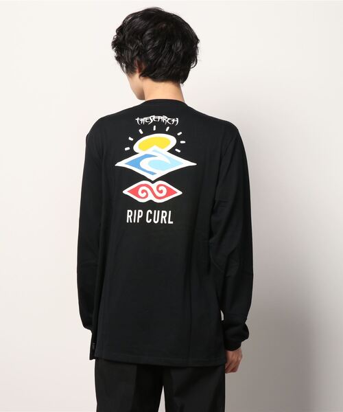 RIP CURL サーチアイコンロングスリーブTシャツ Lサイズ tシャツ 「RIPCURL ⁄ リップカール」SEARCH ICON LS⁄バックプリント長袖ロンT メンズ レディース