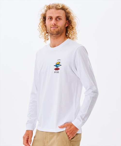rip curl（リップカール）の「【RIPCURL / リップカール】SEARCH ICON LS/バックプリント長袖ロンT（Tシャツ/カットソー・メンズ・ブラック/ホワイト/ブルー/アクア/ブルー系その他/グリーン系その他・SMALL/MEDIUM/LARGE/X-LARGE/X-SMALL）」の21枚目の写真