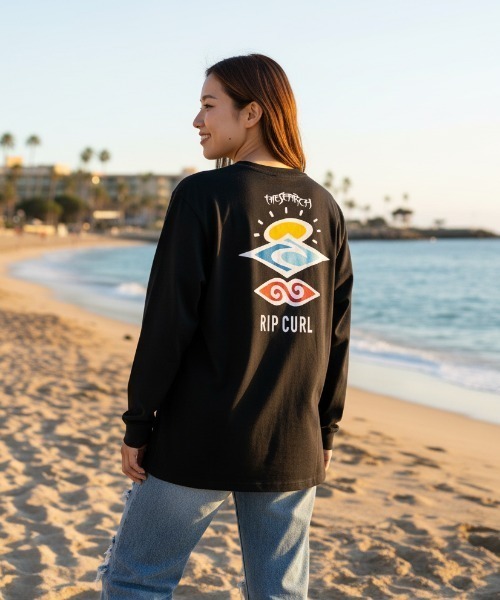 rip curl（リップカール）の「【RIPCURL / リップカール】SEARCH ICON LS/バックプリント長袖ロンT（Tシャツ/カットソー・メンズ・ブラック/ホワイト/ブルー/アクア/ブルー系その他/グリーン系その他・SMALL/MEDIUM/LARGE/X-LARGE/X-SMALL）」の7枚目の写真
