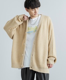 Rocky Monroe（ロッキーモンロー）の「7Gモヘアタッチ ビッグシルエット Vネックニットルーズカーディガン（カーディガン/ボレロ・メンズ）」