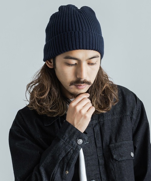 newhattan（ニューハッタン）の「newhattan ニューハッタン プレーンアクリルニットワッチキャップビーニー（ニットキャップ/ビーニー・メンズ・ホワイト/ブラック/ダークグリーン/ダークブラウン/パープル/ネイビー/ブラウン/グレー/レッド/オリーブ/カーキ/ピンク/オレンジ/ダークグレー/トップグレー/バーガンディー/ライトピンク/ロイヤルブルー・FREE）」の11枚目の写真