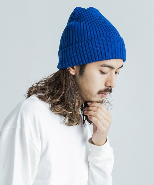 newhattan（ニューハッタン）の「newhattan ニューハッタン プレーンアクリルニットワッチキャップビーニー（ニットキャップ/ビーニー・メンズ・ホワイト/ブラック/ダークグリーン/ダークブラウン/パープル/ネイビー/ブラウン/グレー/レッド/オリーブ/カーキ/ピンク/オレンジ/ダークグレー/トップグレー/バーガンディー/ライトピンク/ロイヤルブルー・FREE）」の12枚目の写真