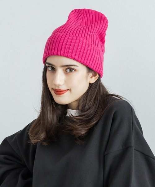 newhattan（ニューハッタン）の「newhattan ニューハッタン プレーンアクリルニットワッチキャップビーニー（ニットキャップ/ビーニー・メンズ・ホワイト/ブラック/ダークグリーン/ダークブラウン/パープル/ネイビー/ブラウン/グレー/レッド/オリーブ/カーキ/ピンク/オレンジ/ダークグレー/トップグレー/バーガンディー/ライトピンク/ロイヤルブルー・FREE）」の14枚目の写真