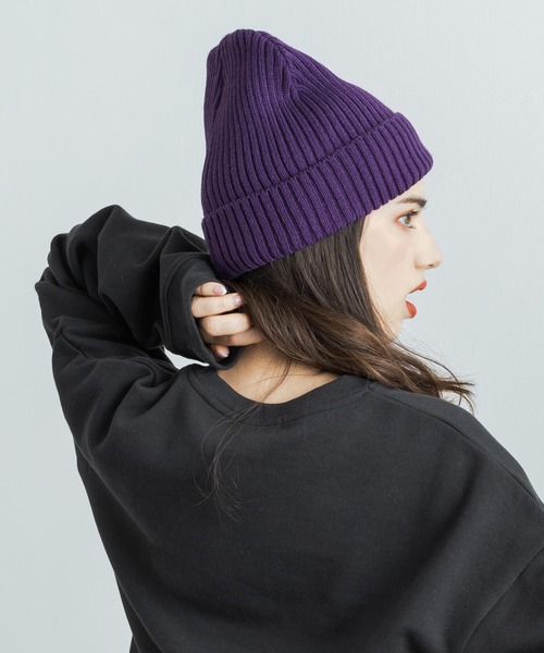 newhattan（ニューハッタン）の「newhattan ニューハッタン プレーンアクリルニットワッチキャップビーニー（ニットキャップ/ビーニー・メンズ・ホワイト/ブラック/ダークグリーン/ダークブラウン/パープル/ネイビー/ブラウン/グレー/レッド/オリーブ/カーキ/ピンク/オレンジ/ダークグレー/トップグレー/バーガンディー/ライトピンク/ロイヤルブルー・FREE）」の20枚目の写真