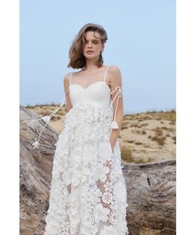 La Petal Embroidered Maxi Dress