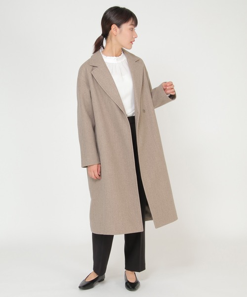 ikka（イッカ）の「フェイクウールチェスターコート（チェスターコート・レディース・ネイビー/ブラウン系その他・M/L）」の11枚目の写真