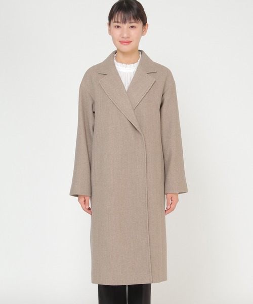 ikka（イッカ）の「フェイクウールチェスターコート（チェスターコート・レディース・ネイビー/ブラウン系その他・M/L）」の9枚目の写真