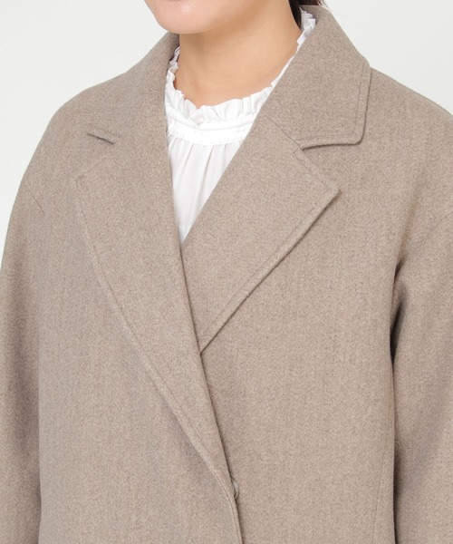 ikka（イッカ）の「フェイクウールチェスターコート（チェスターコート・レディース・ネイビー/ブラウン系その他・M/L）」の12枚目の写真