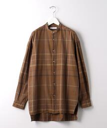 BRACTMENT（ブラクトメント）の「＜BRACTMENT（ブラクトメント）＞チェック ロング バンドカラー シャツ（シャツ/ブラウス）」