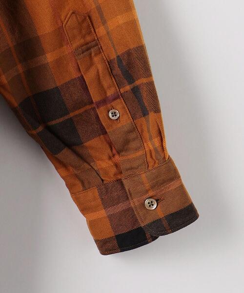 BRACTMENT(ブラクトメント)の「<BRACTMENT(ブラクトメント)>チェック ロング バンドカラー シャツ(シャツ/ブラウス・メンズ・ブラウン/オレンジ・40/36/38)」の6枚目の写真