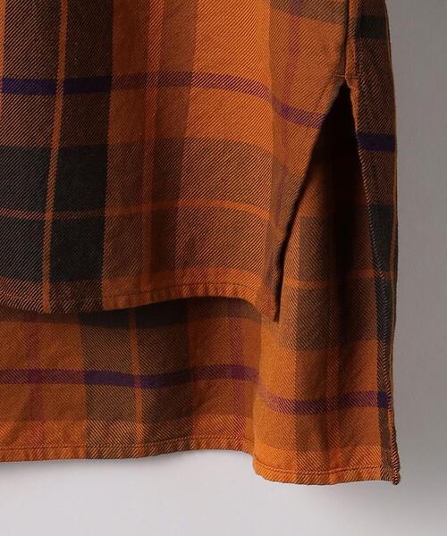 BRACTMENT(ブラクトメント)の「<BRACTMENT(ブラクトメント)>チェック ロング バンドカラー シャツ(シャツ/ブラウス・メンズ・ブラウン/オレンジ・40/36/38)」の5枚目の写真