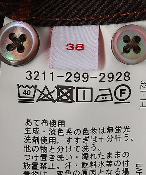 BRACTMENT(ブラクトメント)の「<BRACTMENT(ブラクトメント)>チェック ロング バンドカラー シャツ(シャツ/ブラウス・メンズ・ブラウン/オレンジ・40/36/38)」の8枚目の写真