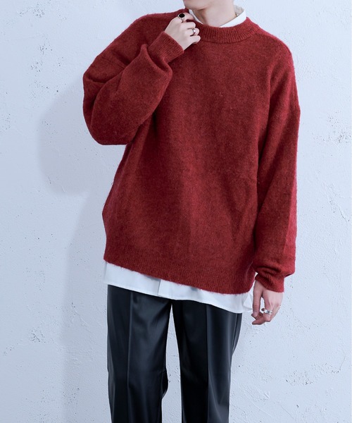 Ellno Loset（エルノロゼット）の「2WAYモヘアタッチカーディガン（カーディガン/ボレロ・メンズ・ダークブルー/レッド/ブラック・MEDIUM/LARGE）」の2枚目の写真