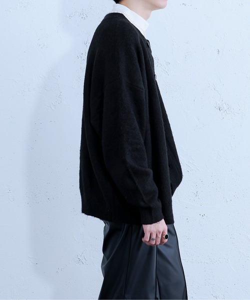 Ellno Loset（エルノロゼット）の「2WAYモヘアタッチカーディガン（カーディガン/ボレロ・メンズ・ダークブルー/レッド/ブラック・MEDIUM/LARGE）」の12枚目の写真