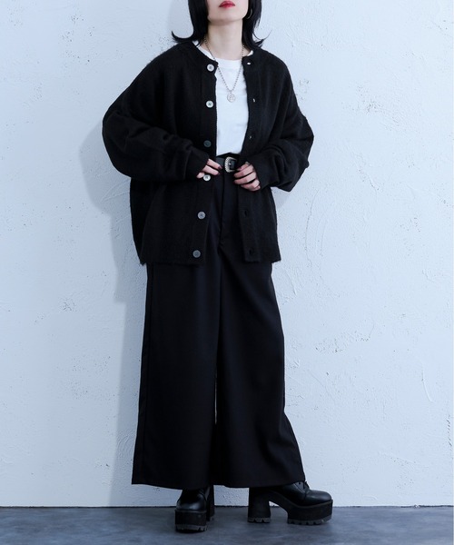 Ellno Loset（エルノロゼット）の「2WAYモヘアタッチカーディガン（カーディガン/ボレロ・メンズ・ダークブルー/レッド/ブラック・MEDIUM/LARGE）」の15枚目の写真