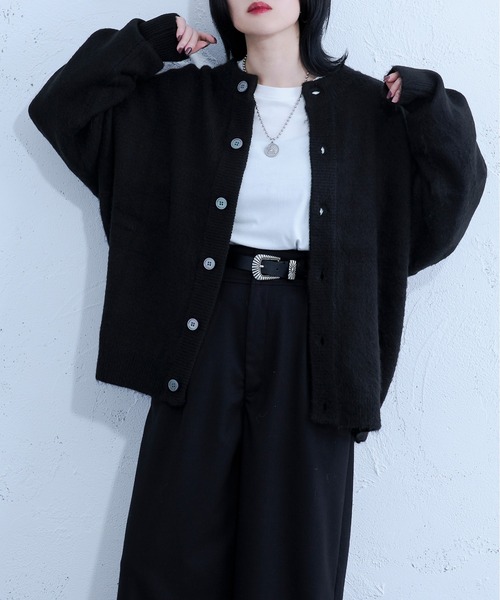 Ellno Loset（エルノロゼット）の「2WAYモヘアタッチカーディガン（カーディガン/ボレロ・メンズ・ダークブルー/レッド/ブラック・MEDIUM/LARGE）」の20枚目の写真