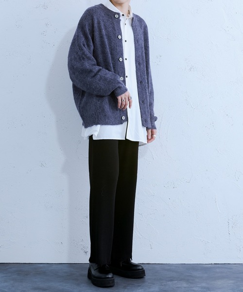 Ellno Loset（エルノロゼット）の「2WAYモヘアタッチカーディガン（カーディガン/ボレロ・メンズ・ダークブルー/レッド/ブラック・MEDIUM/LARGE）」の9枚目の写真