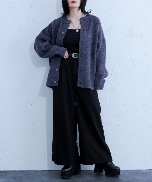 Ellno Loset（エルノロゼット）の「2WAYモヘアタッチカーディガン（カーディガン/ボレロ・メンズ・ダークブルー/レッド/ブラック・MEDIUM/LARGE）」の10枚目の写真