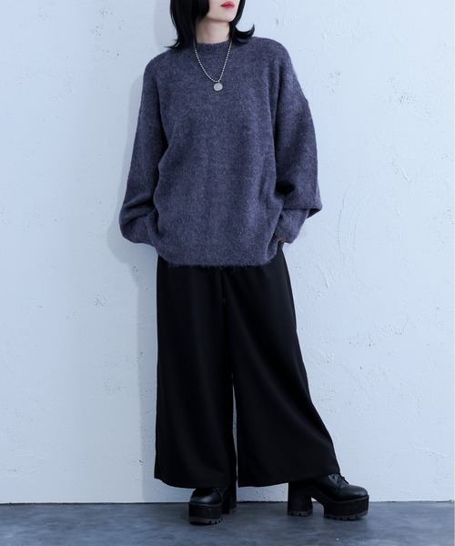 Ellno Loset（エルノロゼット）の「2WAYモヘアタッチカーディガン（カーディガン/ボレロ・メンズ・ダークブルー/レッド/ブラック・MEDIUM/LARGE）」の6枚目の写真