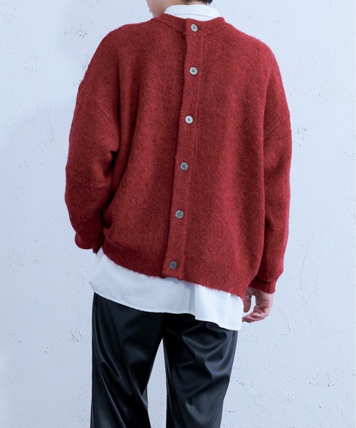 Ellno Loset（エルノロゼット）の「2WAYモヘアタッチカーディガン（カーディガン/ボレロ・メンズ・ダークブルー/レッド/ブラック・MEDIUM/LARGE）」の21枚目の写真