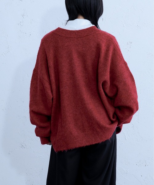 Ellno Loset（エルノロゼット）の「2WAYモヘアタッチカーディガン（カーディガン/ボレロ・メンズ・ダークブルー/レッド/ブラック・MEDIUM/LARGE）」の19枚目の写真