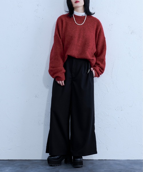 Ellno Loset（エルノロゼット）の「2WAYモヘアタッチカーディガン（カーディガン/ボレロ・メンズ・ダークブルー/レッド/ブラック・MEDIUM/LARGE）」の7枚目の写真