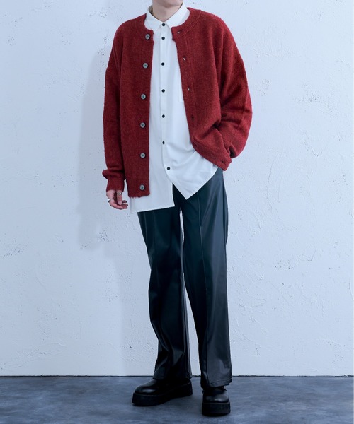 Ellno Loset（エルノロゼット）の「2WAYモヘアタッチカーディガン（カーディガン/ボレロ・メンズ・ダークブルー/レッド/ブラック・MEDIUM/LARGE）」の14枚目の写真