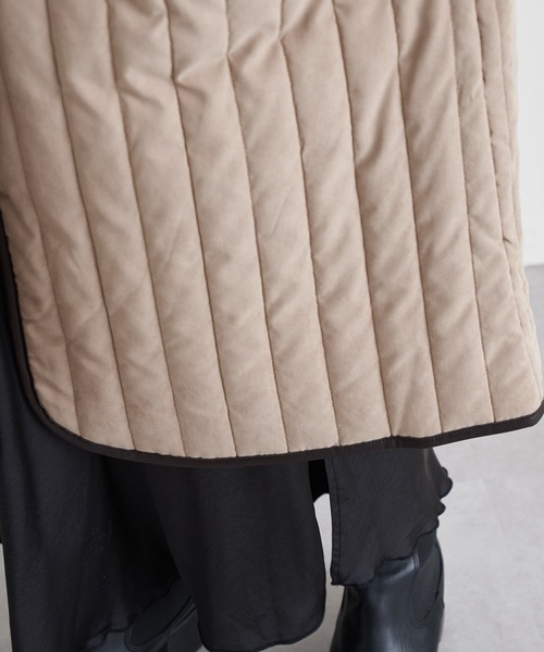 prose verse（プロズヴェール）の「ラインキルトパイピングノーカラーコート（ノーカラーコート・レディース・モカ/グレイッシュベージュ/ベージュ・MEDIUM）」の8枚目の写真