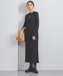 UNITED ARROWS | ＜UNITED ARROWS＞W リブ ニットワンピース B(ワンピース)