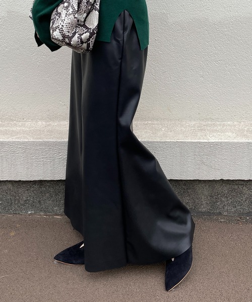 LOUNGEDRESS（ラウンジドレス）の「フェイクレザーマキシスカート