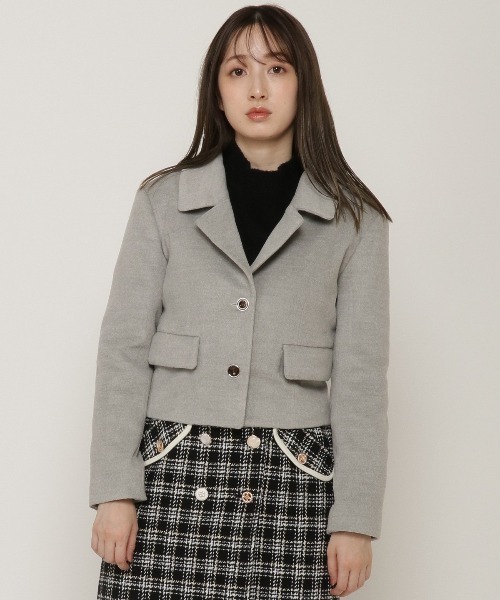 REDYAZEL（レディアゼル）の「テーラーショート丈ジャケット（テーラードジャケット・レディース・グレー/ベージュ系その他/グレー系その他・SMALL/MEDIUM）」の14枚目の写真