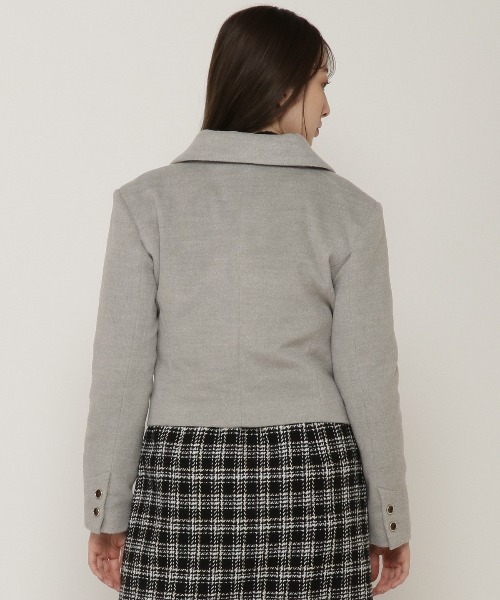 REDYAZEL（レディアゼル）の「テーラーショート丈ジャケット（テーラードジャケット・レディース・グレー/ベージュ系その他/グレー系その他・SMALL/MEDIUM）」の12枚目の写真