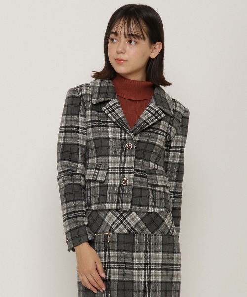 REDYAZEL（レディアゼル）の「テーラーショート丈ジャケット（テーラードジャケット・レディース・グレー/ベージュ系その他/グレー系その他・SMALL/MEDIUM）」の7枚目の写真