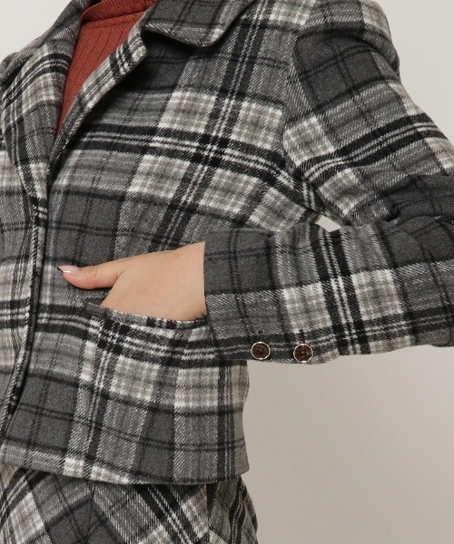 REDYAZEL（レディアゼル）の「テーラーショート丈ジャケット（テーラードジャケット・レディース・グレー/ベージュ系その他/グレー系その他・SMALL/MEDIUM）」の16枚目の写真