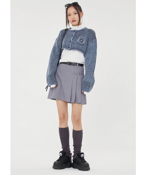 TARGETTO(ターゲット)の「A'GEM/9 × .kom『TARGETTO/ターゲット』TWO TONE BOLERO CARDIGAN/ツートーン ボレロ カーディガン クロップド丈(カーディガン/ボレロ・レディース・ライトブルー/ブラック・FREE)」の9枚目の写真