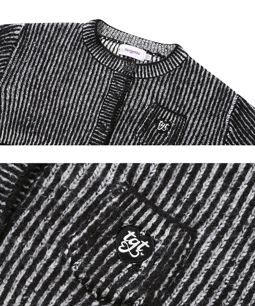 TARGETTO(ターゲット)の「A'GEM/9 × .kom『TARGETTO/ターゲット』TWO TONE BOLERO CARDIGAN/ツートーン ボレロ カーディガン クロップド丈(カーディガン/ボレロ・レディース・ライトブルー/ブラック・FREE)」の13枚目の写真