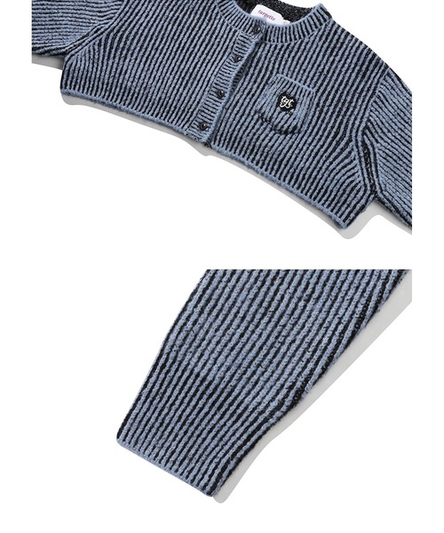 TARGETTO(ターゲット)の「A'GEM/9 × .kom『TARGETTO/ターゲット』TWO TONE BOLERO CARDIGAN/ツートーン ボレロ カーディガン クロップド丈(カーディガン/ボレロ・レディース・ライトブルー/ブラック・FREE)」の17枚目の写真