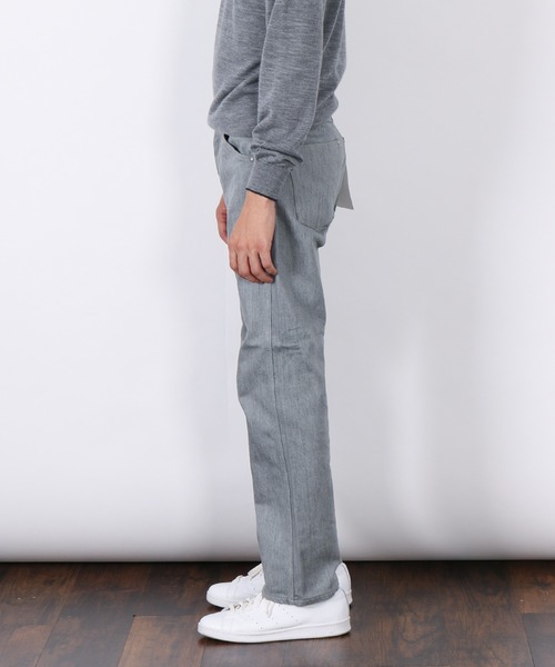 TEXTURE WE MADE（テクスチャーウィーメイド）の「CLASSIC STRAIGHT：クラシックストレート（デニムパンツ・メンズ・ライトグレー・28inch/34inch）」の4枚目の写真