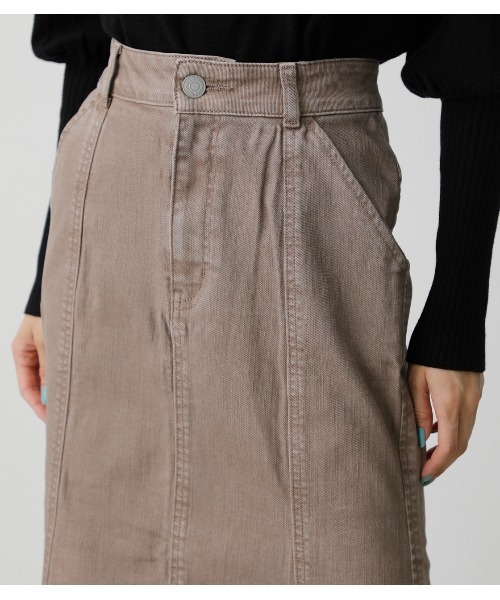 AZUL by moussy（アズールバイマウジー）の「FRINGE MERMAID DENIM SKIRT/フリンジマーメイドデニムスカート（デニムスカート・レディース・ベージュ/ダークブルー・LARGE/SMALL/X-SMALL/MEDIUM）」の14枚目の写真