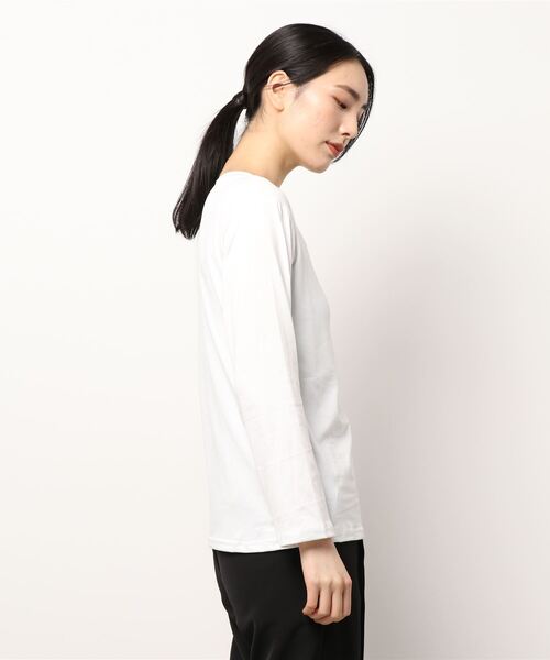 Anuenue（アヌエヌエ）の「ロングスリーブTシャツ 無地ロンT（Tシャツ/カットソー・レディース・ホワイト/ブラック/ベージュ/レッド/カーキ/ブルー/グリーン/コーラルピンク/イエロー・2L/3L/S/M/L）」の11枚目の写真