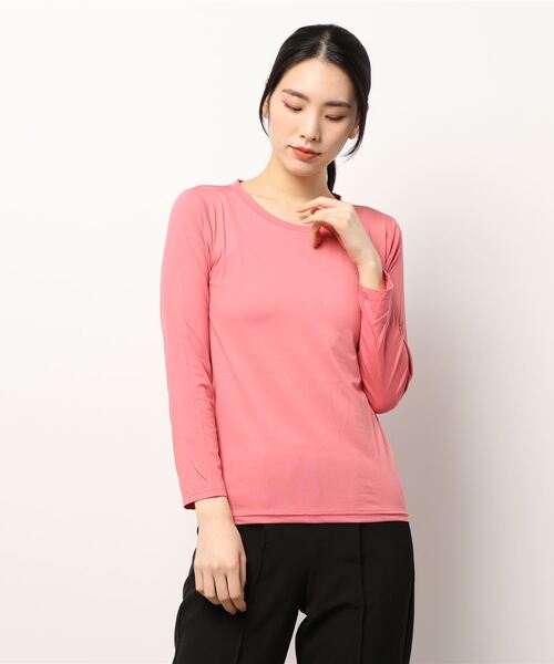 Anuenue（アヌエヌエ）の「ロングスリーブTシャツ 無地ロンT（Tシャツ/カットソー・レディース・ホワイト/ブラック/ベージュ/レッド/カーキ/ブルー/グリーン/コーラルピンク/イエロー・2L/3L/S/M/L）」の21枚目の写真