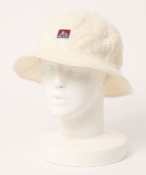 BEN DAVIS（ベンデイビス）の「【BEN DAVIS/ベンデイビス】ボアリバーシブルハット8637　ワンポイントブランドロゴ刺繍（ハット・メンズ・ホワイト/ブラック/ベージュ・FREE）」の7枚目の写真