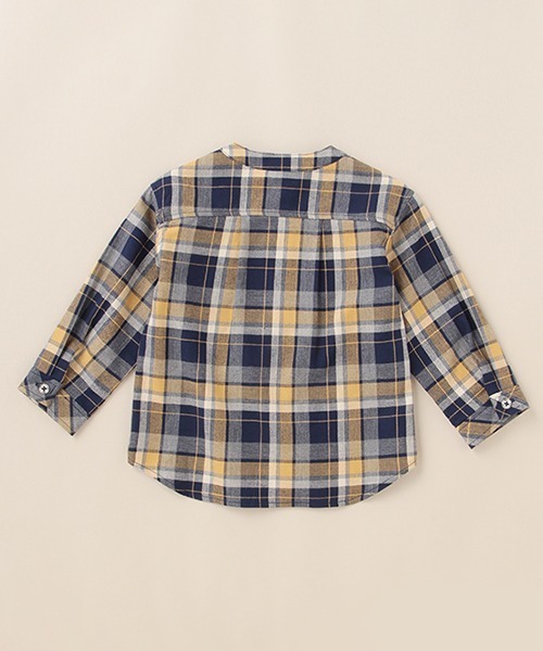sense of wonder（センスオブワンダー）の「ヘリンボーンチェックシャツ【日本製】（シャツ/ブラウス・キッズ・イエロー/ネイビー・110cm/100cm/120cm/130cm/90cm）」の12枚目の写真