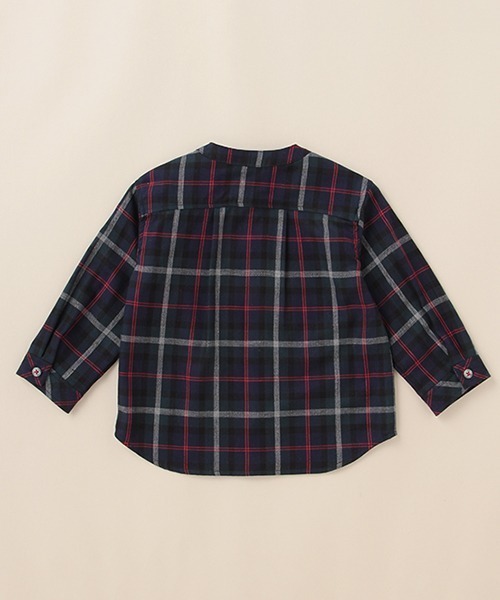 sense of wonder（センスオブワンダー）の「ヘリンボーンチェックシャツ【日本製】（シャツ/ブラウス・キッズ・イエロー/ネイビー・110cm/100cm/120cm/130cm/90cm）」の11枚目の写真